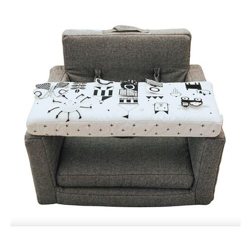 Wonder & Wise Happy Day (B&W) Square Chair - Primary Image