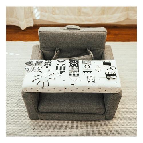 Wonder & Wise Happy Day (B&W) Square Chair - Primary Image