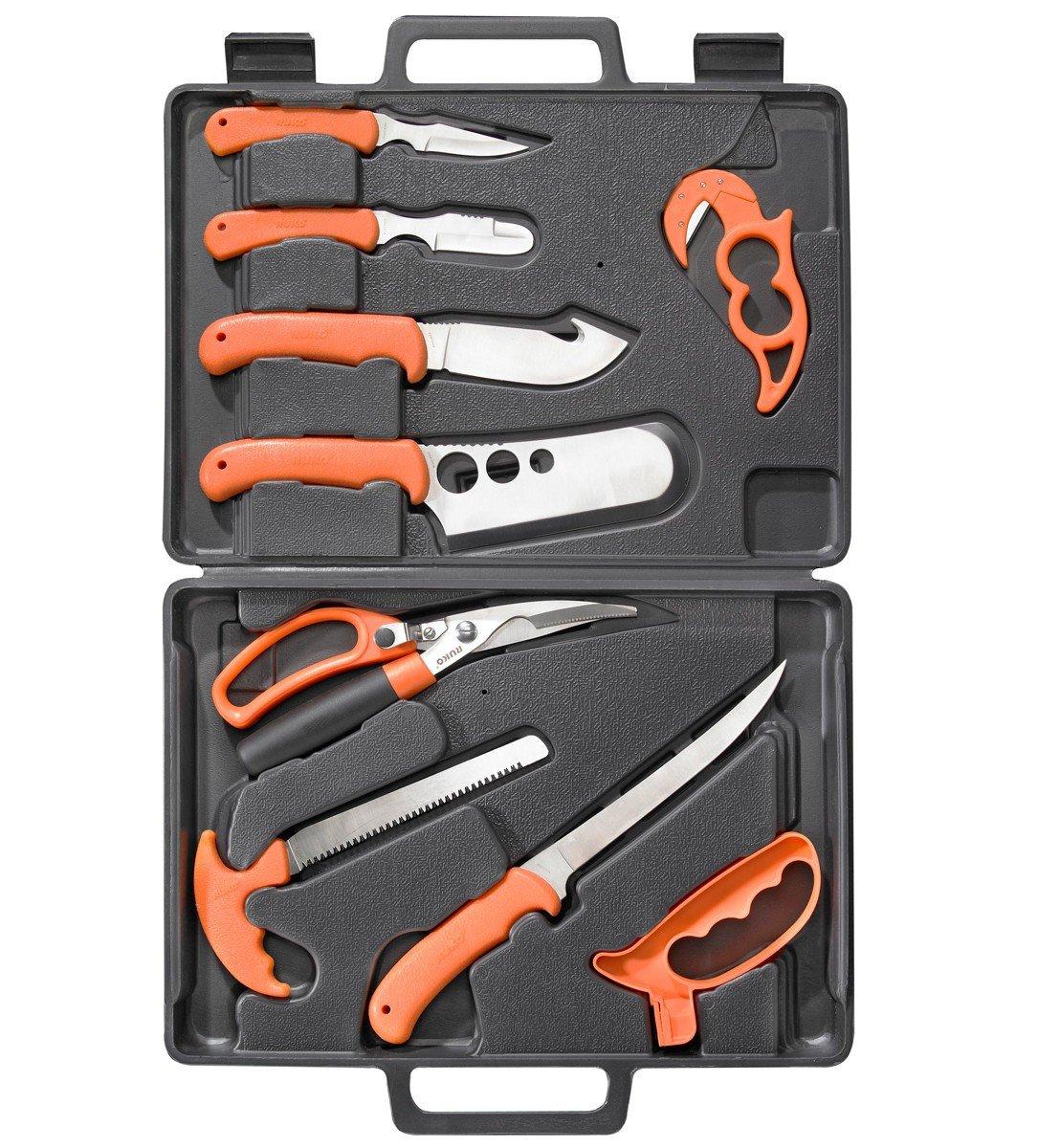 Ruko 11-Piece Deluxe Fish and Game Processing Kit Hunting Knife