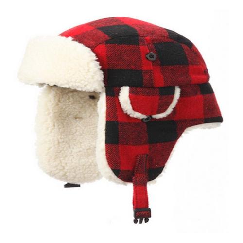 Men's Crown Cap Buffalo Check Aviator Bomber - Primary Image