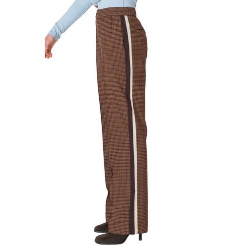 Women's Dex Clothing Plaid Menswear Straight Leg Pants - Primary Image