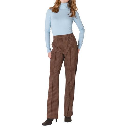 Women's Dex Clothing Plaid Menswear Straight Leg Pants - Primary Image