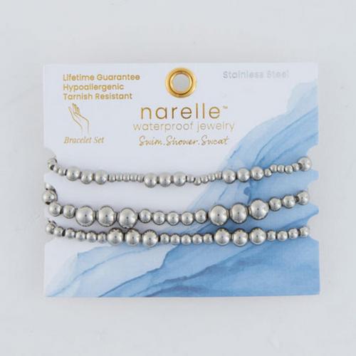 Women's Narelle Waterproof Stretch Graduated Ball Bracelet Set - Primary Image