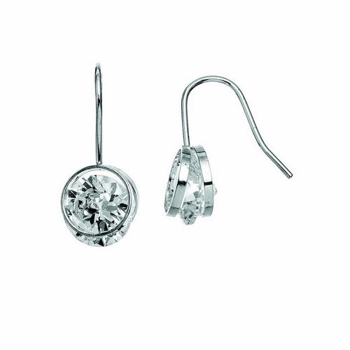 Howards Circle Drop Dazzler Silver Earrings - Primary Image