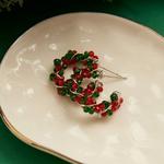 Howards Holiday Wrapped Beaded Hoop Earrings - Thumbnail 2 of 2