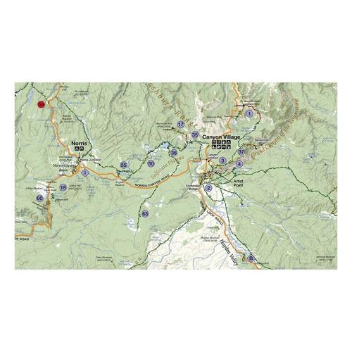 Hike 734 Day Hikes Of Yellowstone National Park Map Guide - Primary Image