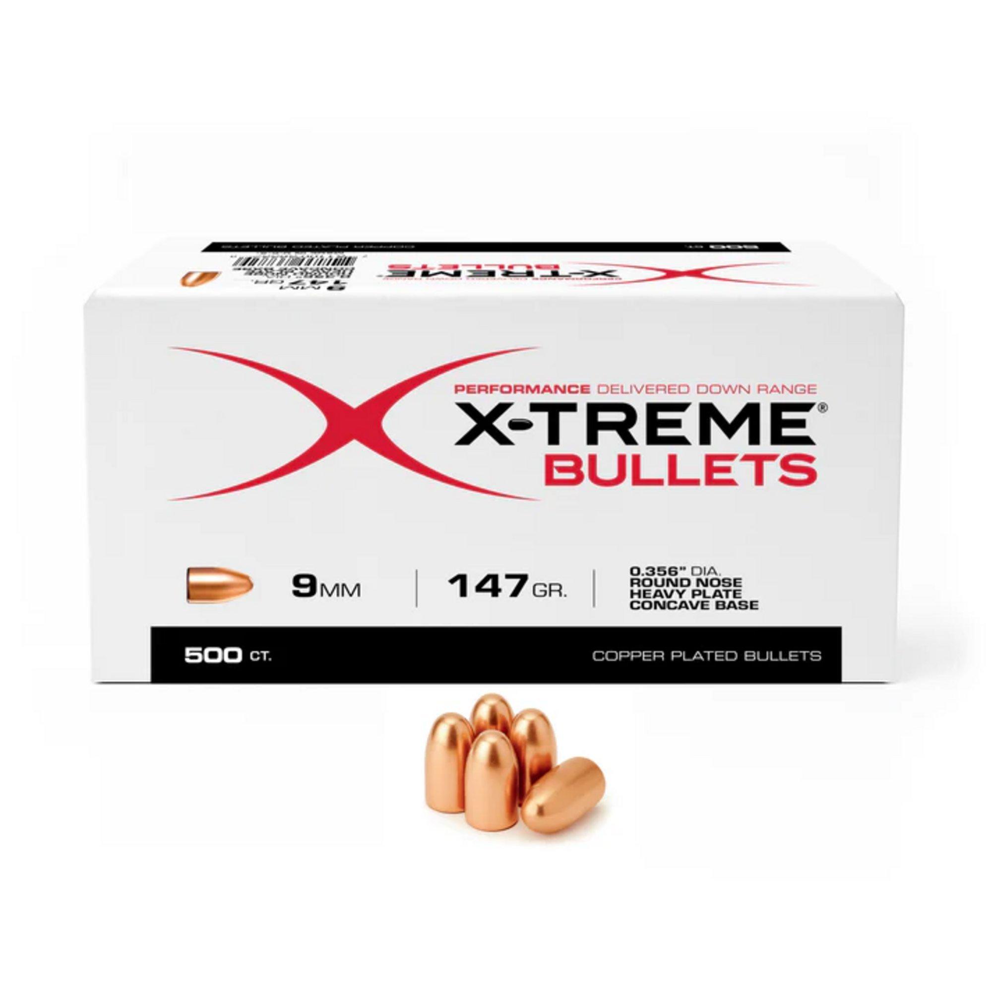 X-Treme Bullets Copper Plated 9mm RN Pistol Bullets - X-Treme Bullets