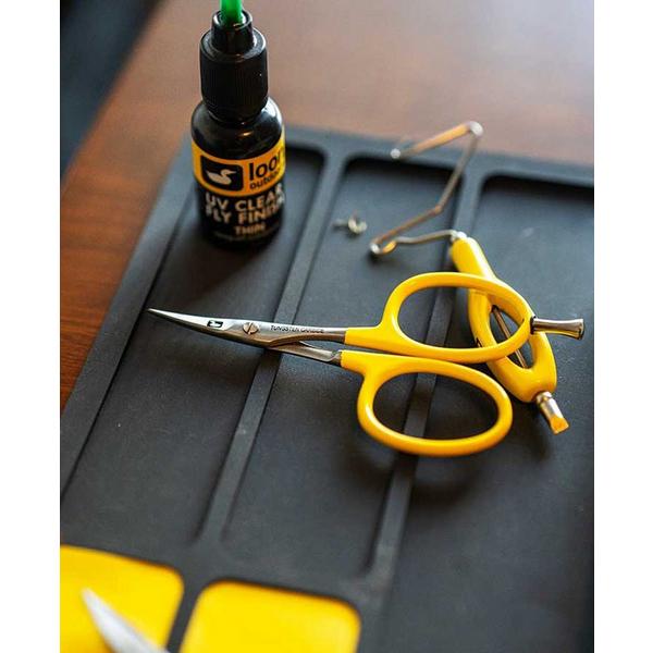 Loon Outdoors Tungsten Carbide Curved All Purpose Scissors w/ Precision Peg