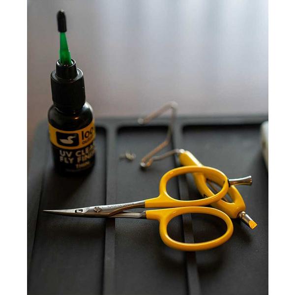 Loon Outdoors Tungsten Carbide Curved Micro Tip Scissors w/ Precision Peg