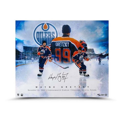 Wayne Gretzky Autographed Edmonton Oilers "One More Time" Print - Primary Image