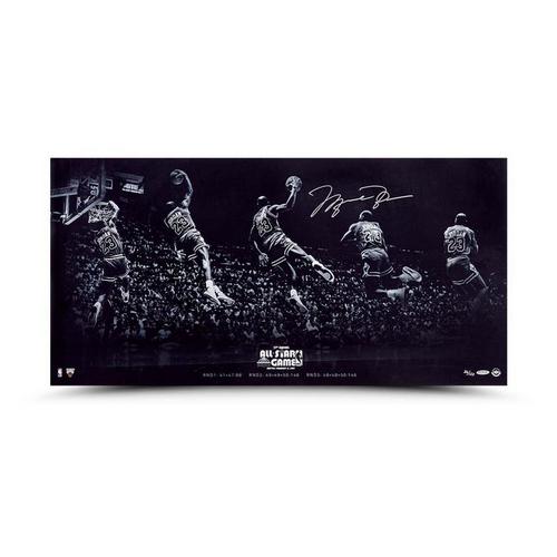 Michael Jordan Autographed "Kiss the Rim" Print - Primary Image