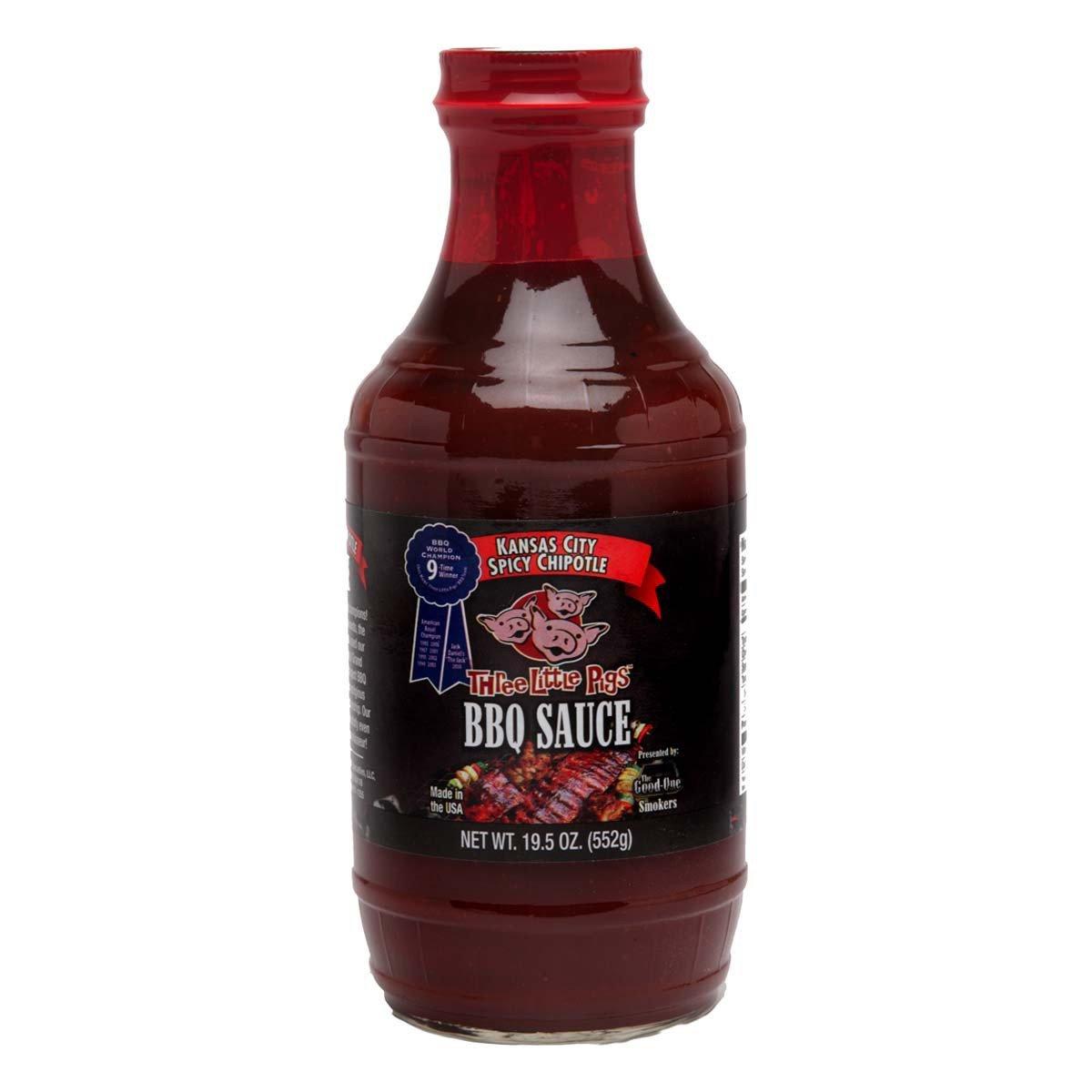 Three Little Pigs Kansas City Spicy Chipotle BBQ Sauce - Three Little Pigs
