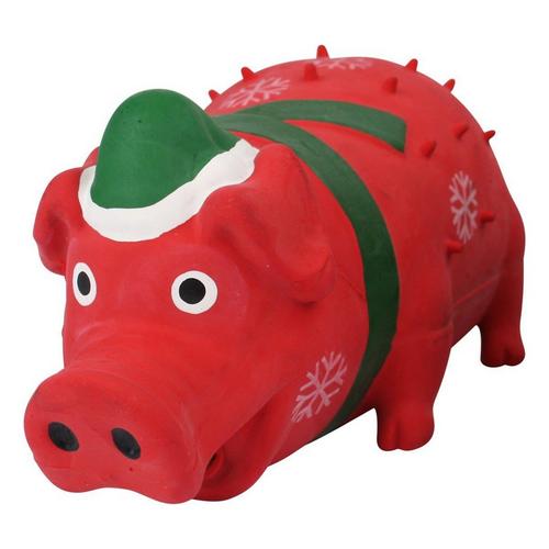 Multipet Globlets Holiday Pig Dog Toy - Primary Image
