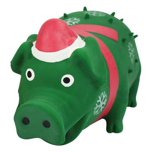 Multipet Globlets Holiday Pig Dog Toy - Primary Image