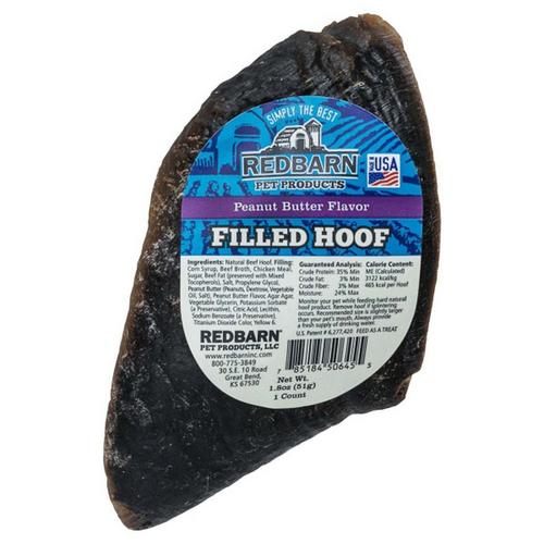 Redbarn Peanut Butter Flavor Filled Hoof Dog Treat - Primary Image