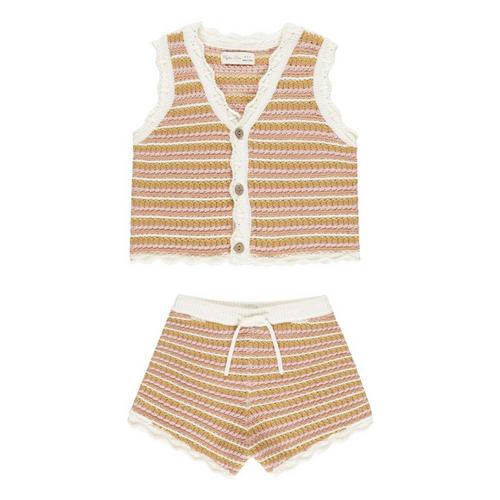 Girls' Rylee + Cru Scallop Crochet Tank Top and Shorts Set - Primary Image