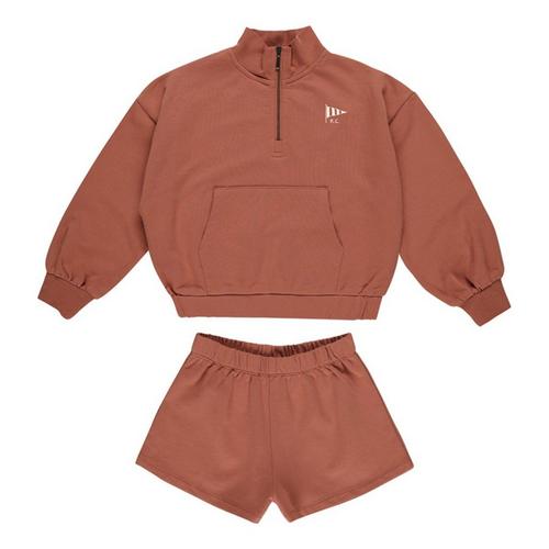 Baby Rylee + Cru Track 1/4 Zip and Shorts Set - Primary Image