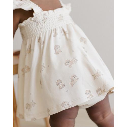 Baby Girls' Quincy Mae Smocked Jersey Square Neck Babydoll Dress - Primary Image