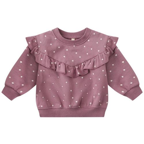 Baby Girls' Quincy Mae Bows Ruffles Crewneck Sweatshirt - Primary Image