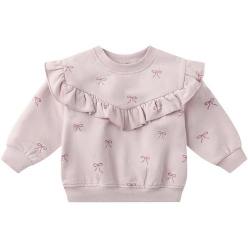 Baby Girls' Quincy Mae Bows Ruffles Crewneck Sweatshirt - Primary Image