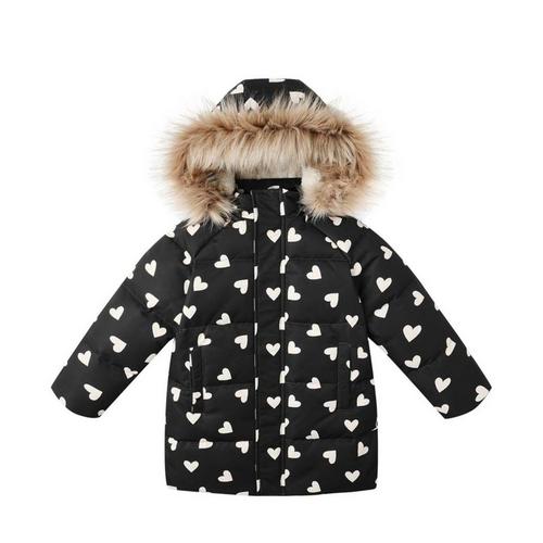 Toddler Rylee + Cru Long Heart Hooded Puffer Jacket - Primary Image