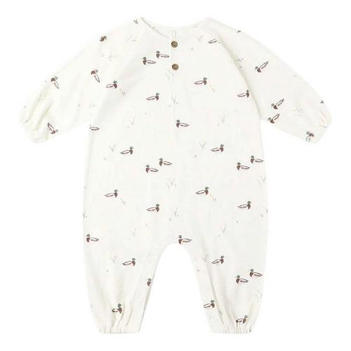 Baby Rylee + Cru Ducks Henley Long Sleeve Jumpsuit - Primary Image