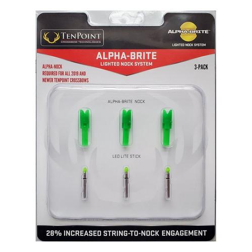 Encoches Lumineuses Alpha-Brite Pour Arbalète TenPoint - Pack De 3