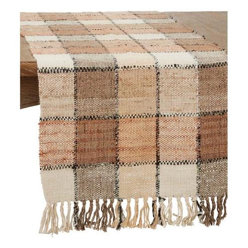 Saro Trading Co. Checkered Runner - Primary Image