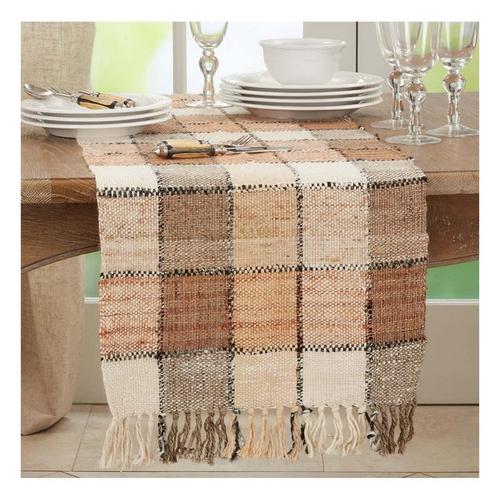 Saro Trading Co. Checkered Runner - Primary Image