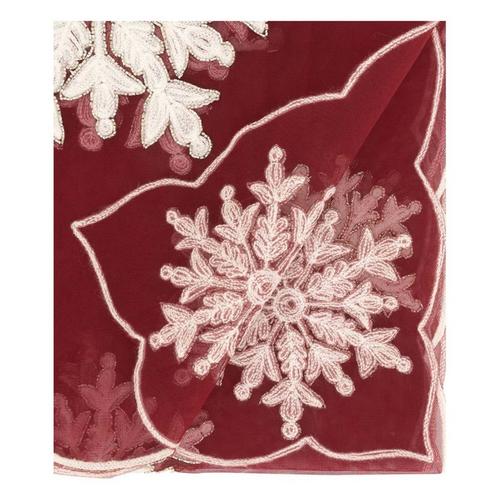 Saro Trading Co. Beaded and Embroidered Snowflake Topper - Primary Image