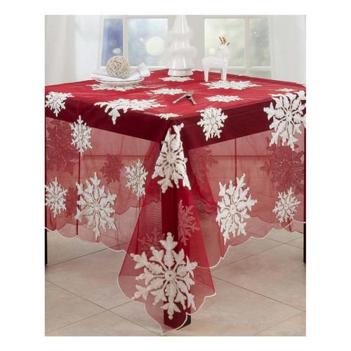Saro Trading Co. Beaded and Embroidered Snowflake Topper - Primary Image