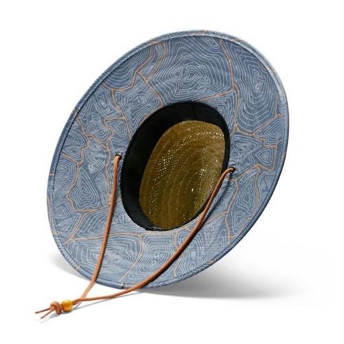 Hemlock Hat Co Printed Brim Straw Sun Hat - Primary Image