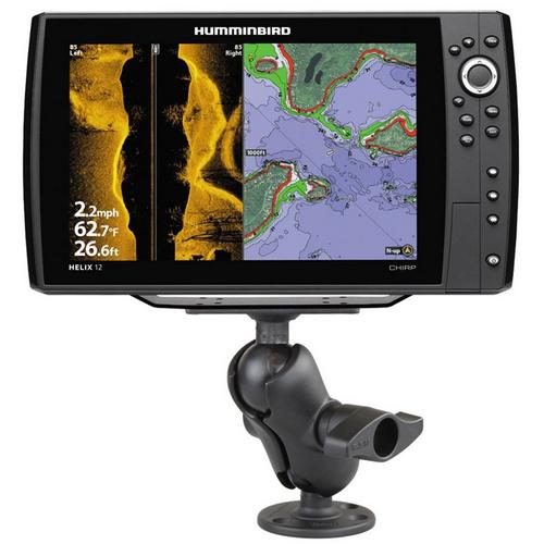 RAM Drill-Down Double Ball Mount for Humminbird Helix 8, 9, 10 & 12 - Primary Image