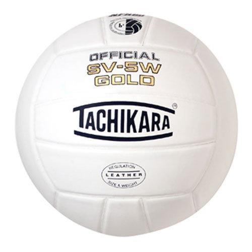 Tachikara Gold White Premium Leather Volleyball - Primary Image