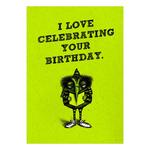 Bald Guy Greetings Love Celebrating Your Birthday Card - Thumbnail 1 of 2