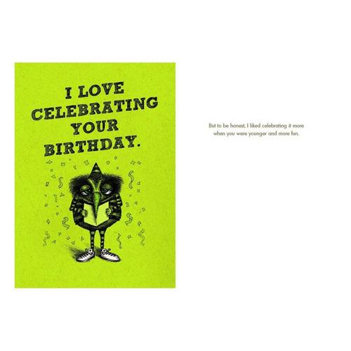 Bald Guy Greetings Love Celebrating Your Birthday Card - Primary Image