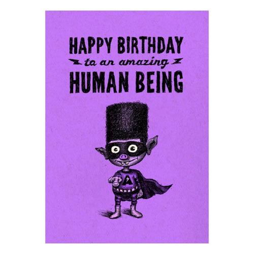 Bald Guy Greetings Amazing Human Being Card - Primary Image
