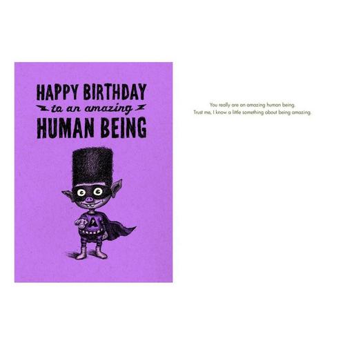 Bald Guy Greetings Amazing Human Being Card - Primary Image