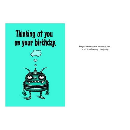 Bald Guy Greetings Not Obsessing Card - Primary Image