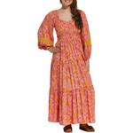 Women's Angie Smock Bodice Long Sleeve Square Neck Maxi Dress - Thumbnail 1 of 3