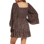 Women's Angie Smocked Bodice Bell Sleeve Long Sleeve Square Neck Dress - Thumbnail 3 of 3