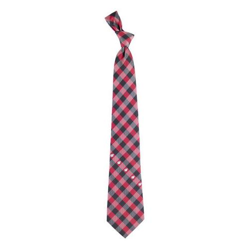 Eagles Wings Wisconsin Badgers Check Tie - Primary Image