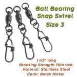 Torpedo Premium Ball Bearing Snap Swivels - Thumbnail 6 of 6