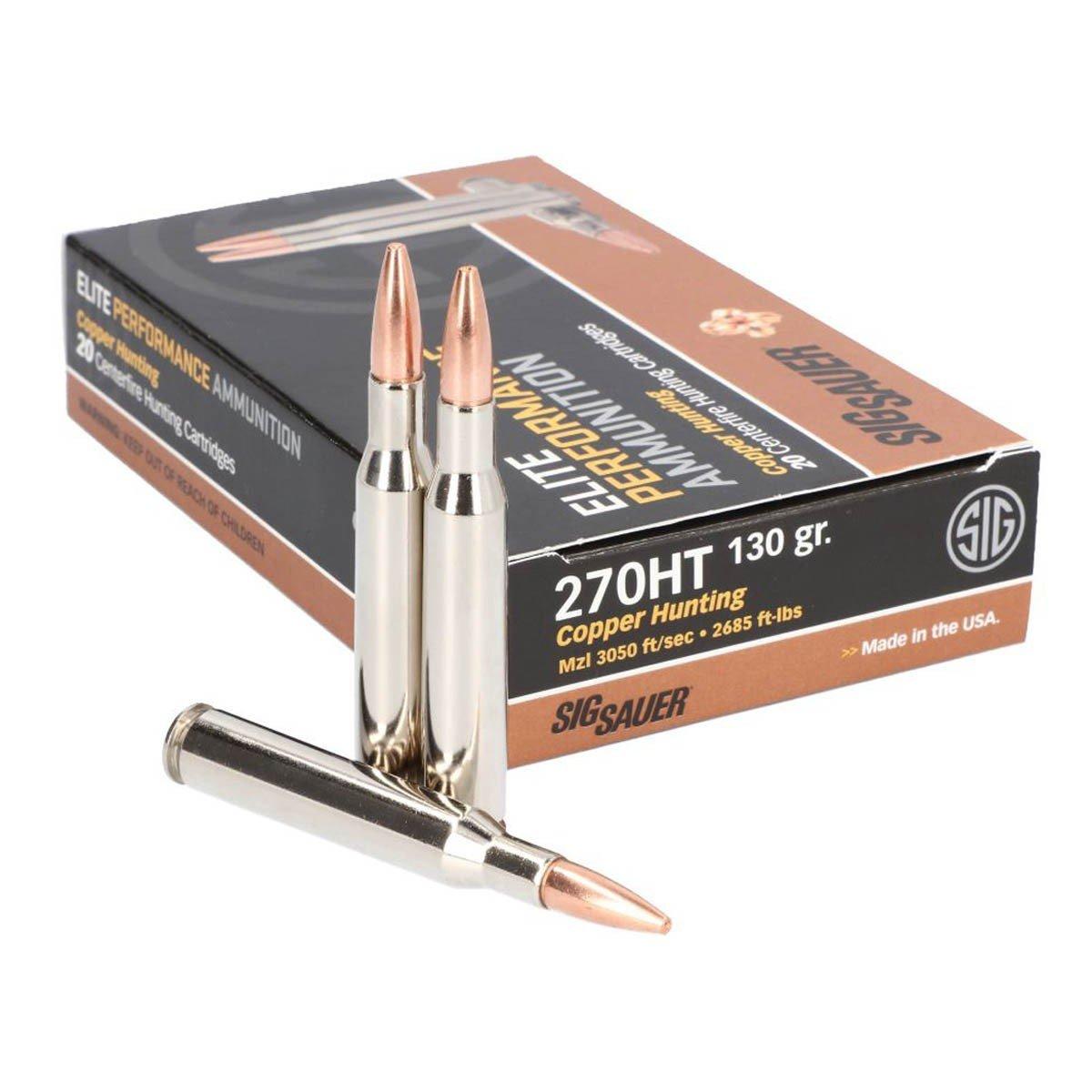 SIG SAUER Elite Copper Hunting 243 Winchester Rifle Ammunition 20 Round Box