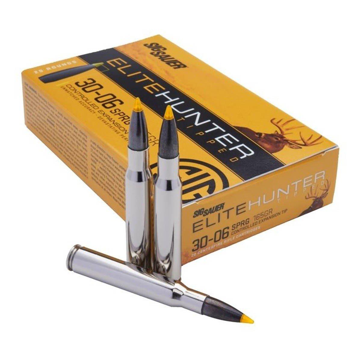 SIG SAUER Elite Hunter Tipped 30-06 Springfield Rifle Ammunition 20 Round Box