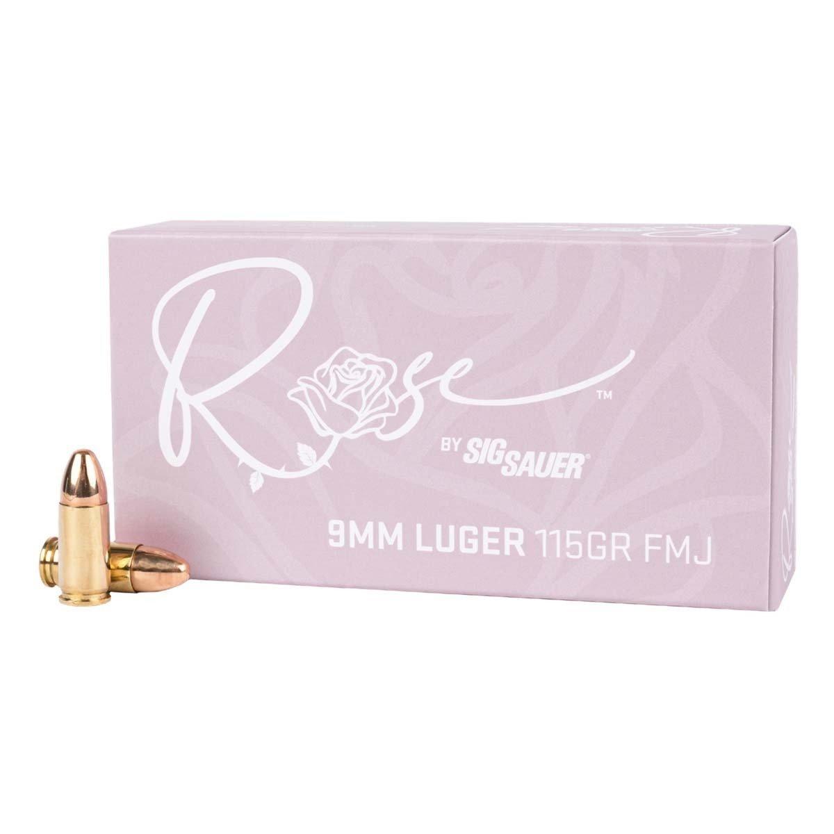 SIG SAUER Rose FMJ 9mm Handgun Ammunition 50 Round Box