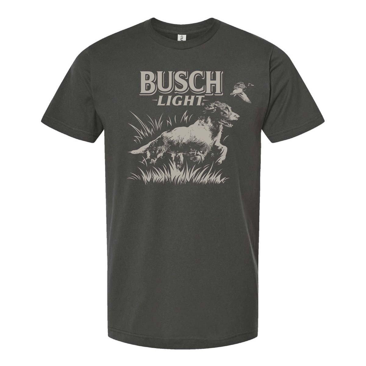 Men's Brew City Busch Light Running Dog T-Shirt XLarge Charcoal, image size:1200x1200