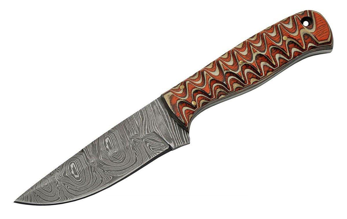 Rite Edge Damascus Steel Tree Ridge Hunter Fixed Blade Knife
