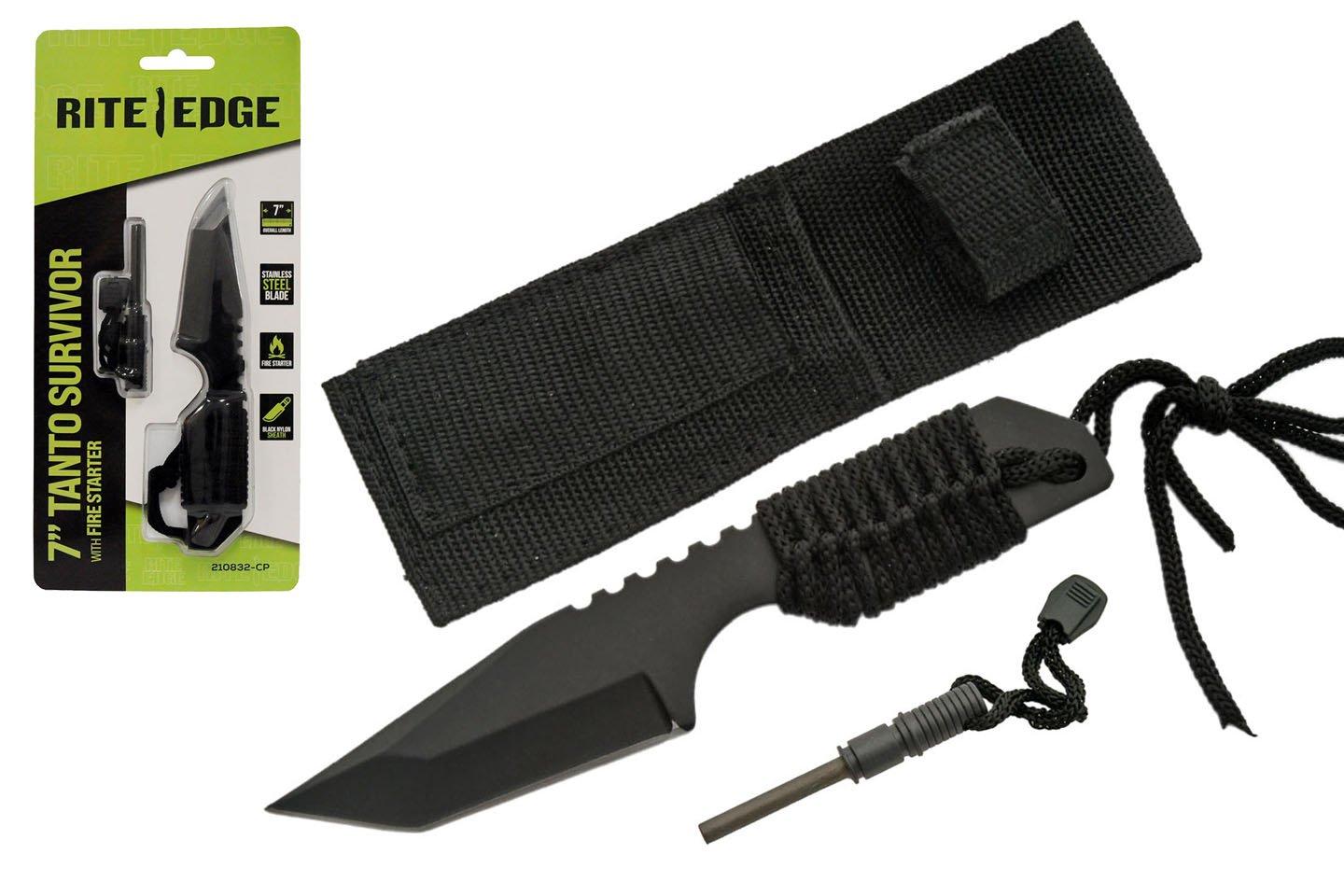 Rite Edge Tanto Survivor Fixed Blade Knife - Rite Edge