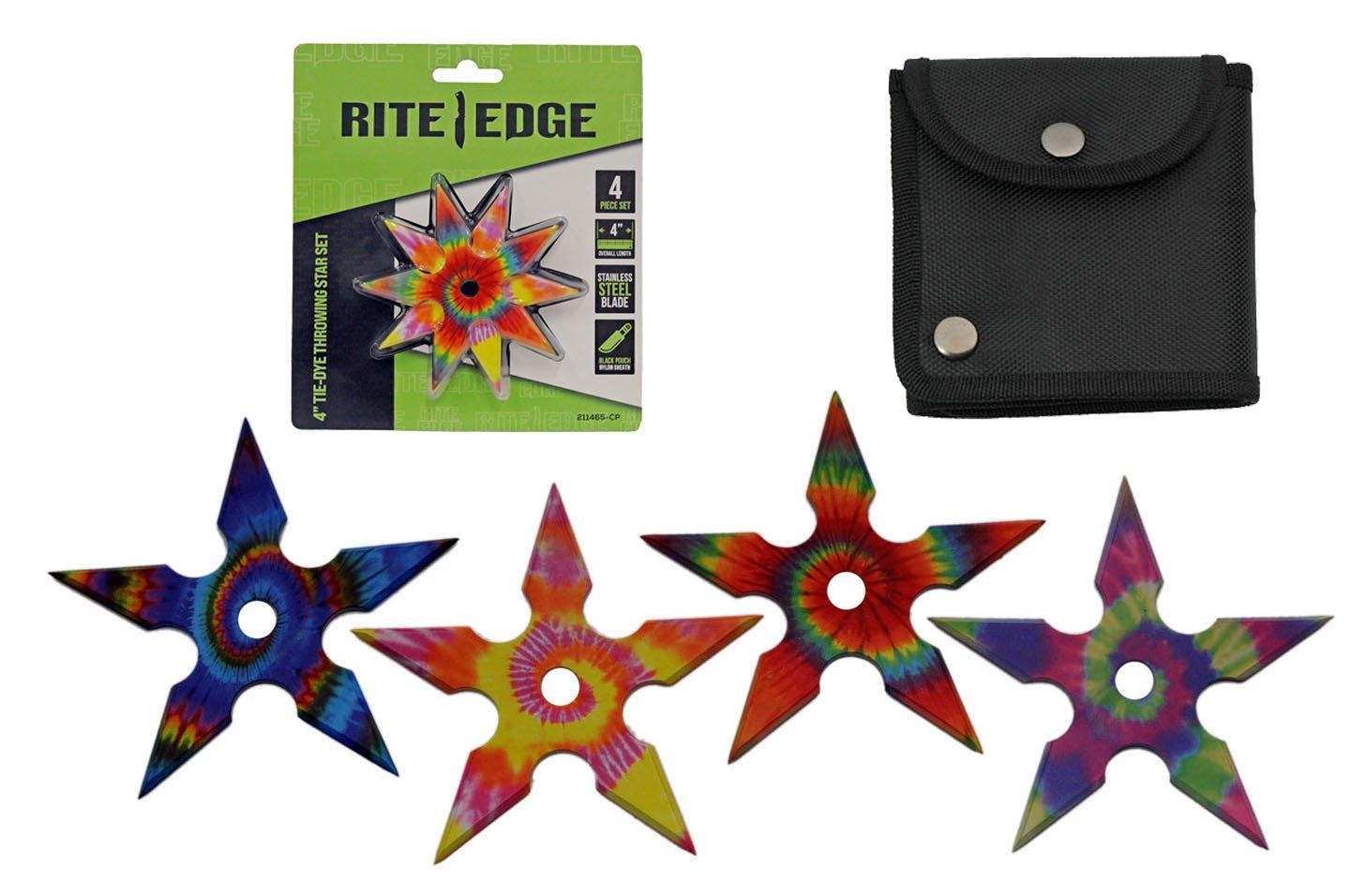 Rite Edge Tie Dye Throwing Star 4 Piece Set - Rite Edge